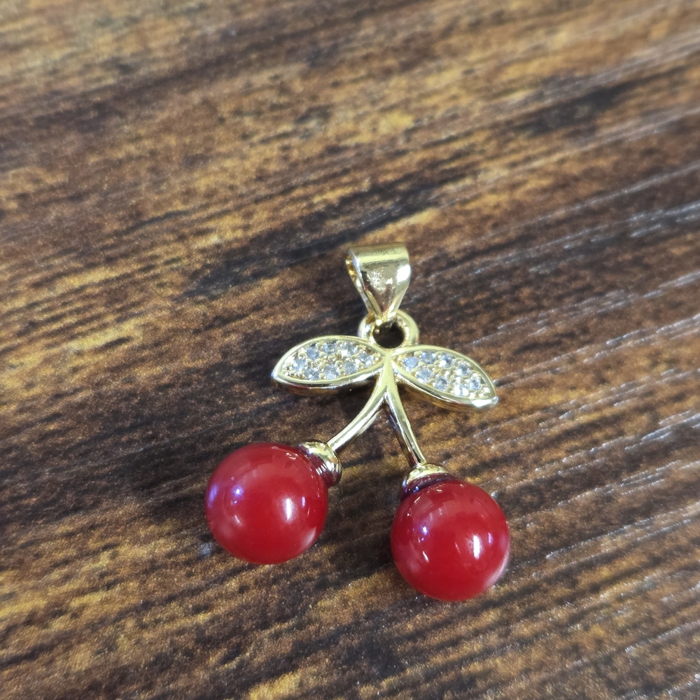 BOGO💖Gold Plated Cherry Pendant